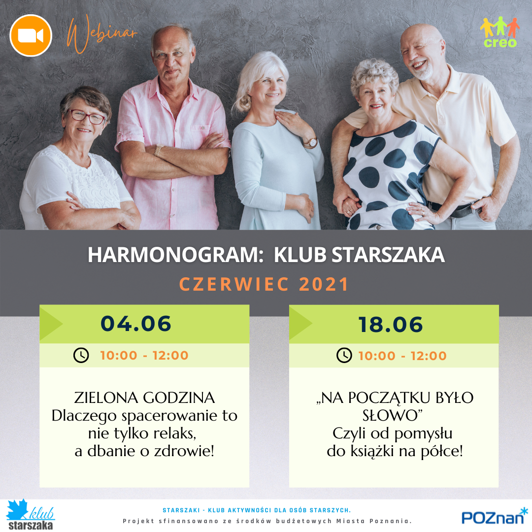Harmonogram Klub Starszaka czerwiec 2021